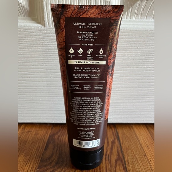 NWT Sealed Bath & Body Works Mens Collection Mahogany Woods Body Cream 8 Oz. - Picture 2 of 2